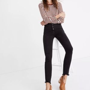 10" High-Rise Skinny Jeans (black)